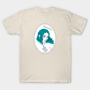 Aquarius Zodiac Sign Art T-Shirt